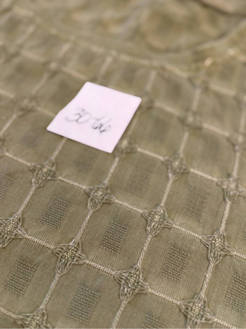 Focus moss green sweatshirt embroidered textured square pattern SZ XL - Picture 10 of 11